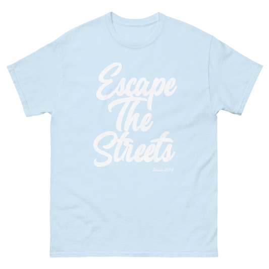 Light Blue & White EscapeTheStreets T-Shirt