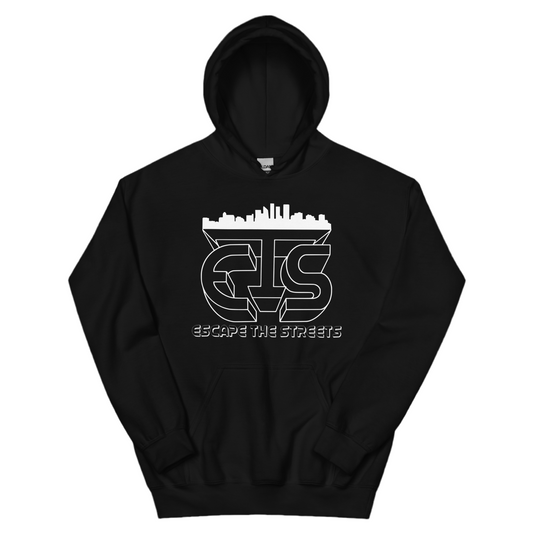 Black EscapeTheStreets Skyline Hoodie