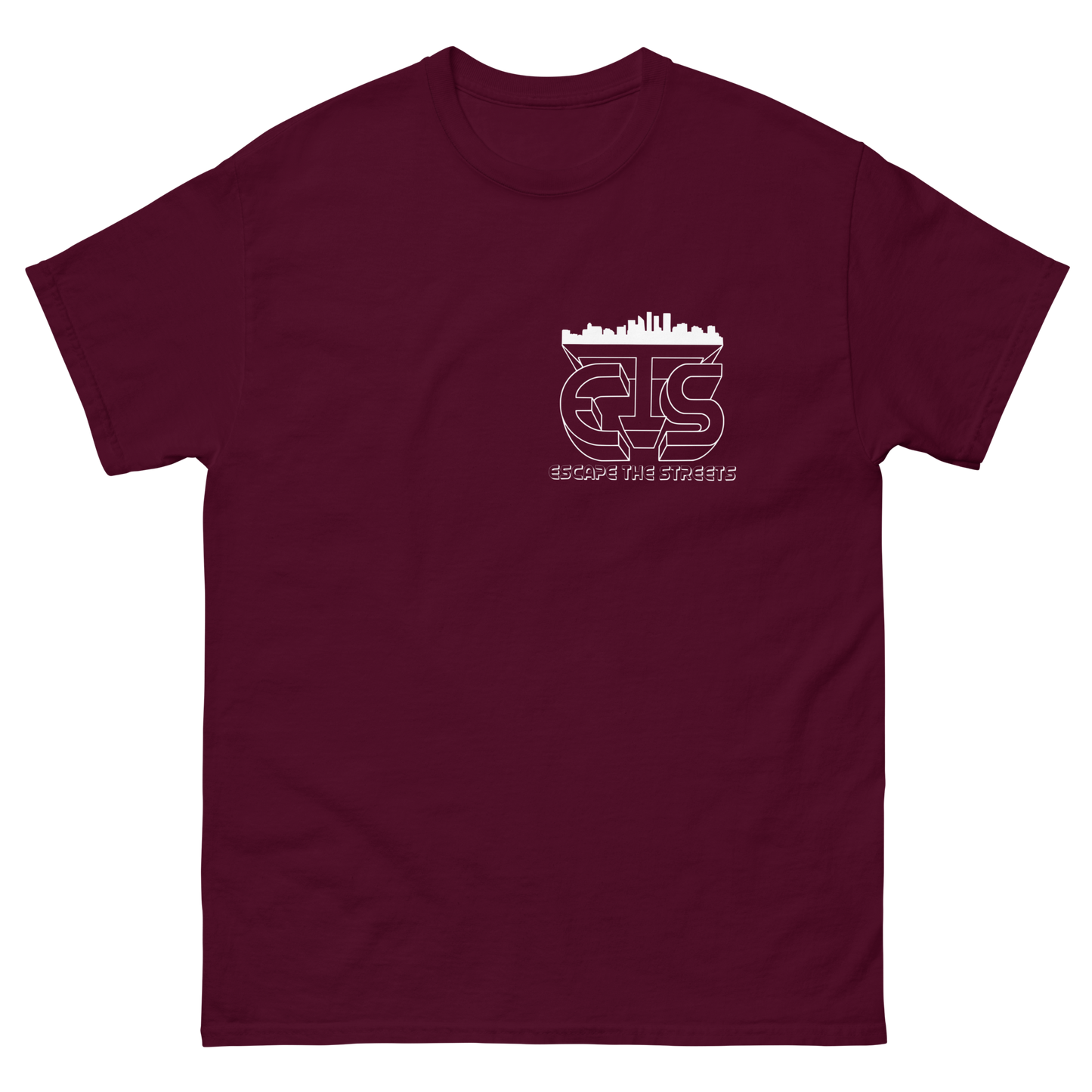 Maroon EscapeTheStreets Skyline Tee