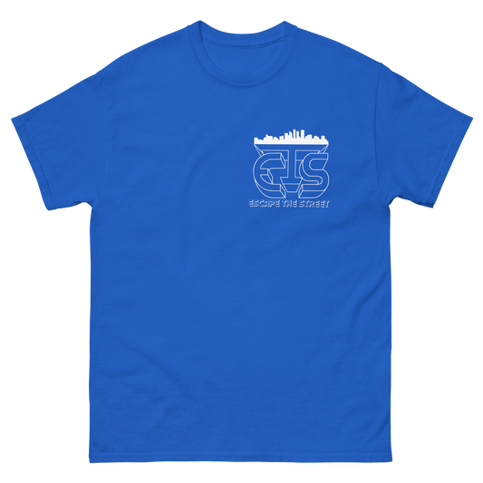 Blue Escapethestreets skyline Tee